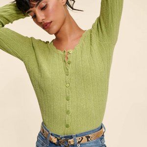 Rouje Paris Derrick Green Cardigan size 42 (fits small - large)
